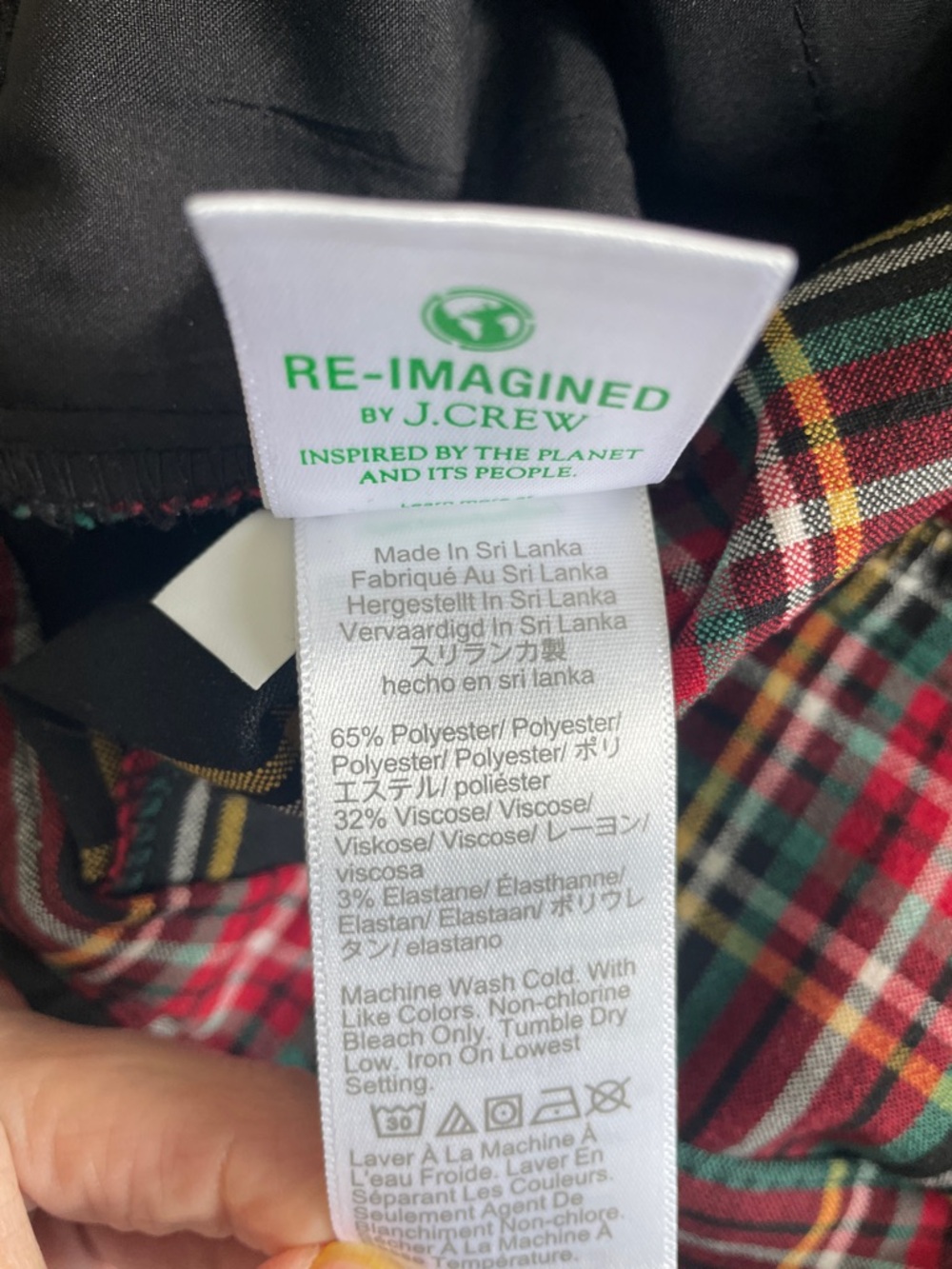 J. Crew Skinny Plaid Pants in Black, Red and Yellow Tartan - Picture 10 of 10